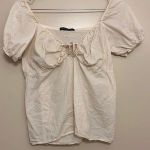 Brandy Melville cream bow top